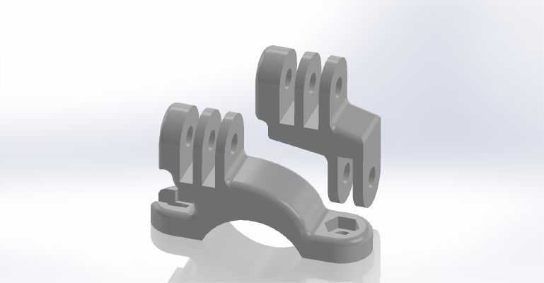 GoPro Center Lens Mount & Adapter | 3d print model