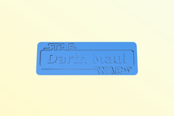 Star Wars - Darth Maul Name Plate | 3d print model