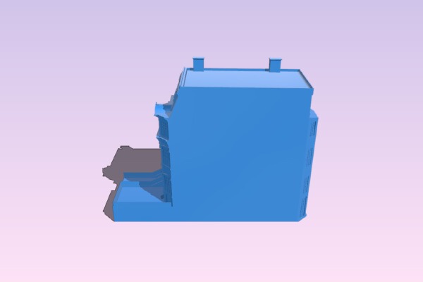 Boston Brownstone (aka: Row House or brown stone) | 3d print model