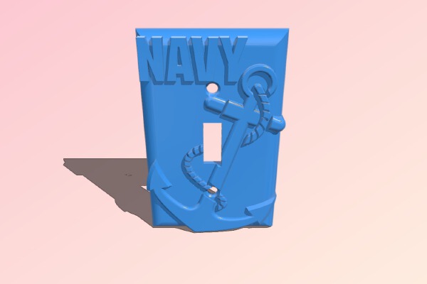 Navy Lightswitch cover plate | 3d print model