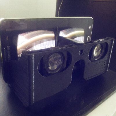 VR quick headset for samsung galaxy note 3 ( probably work with other larger phones aswell ) | 3d print model