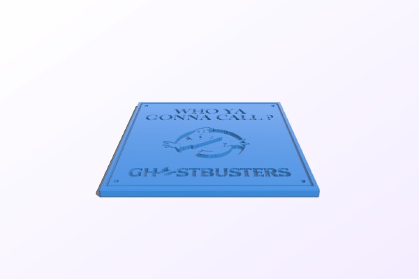 Ghostbusters Plaque | 3d print model