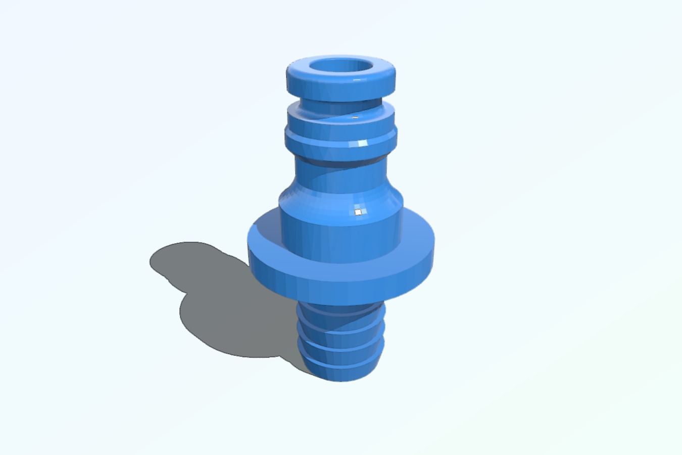 Quick garden male connector into hose 13mm