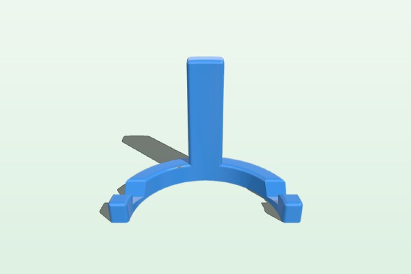 iPhone (smartphone) minimal horizontal stand | 3d print model