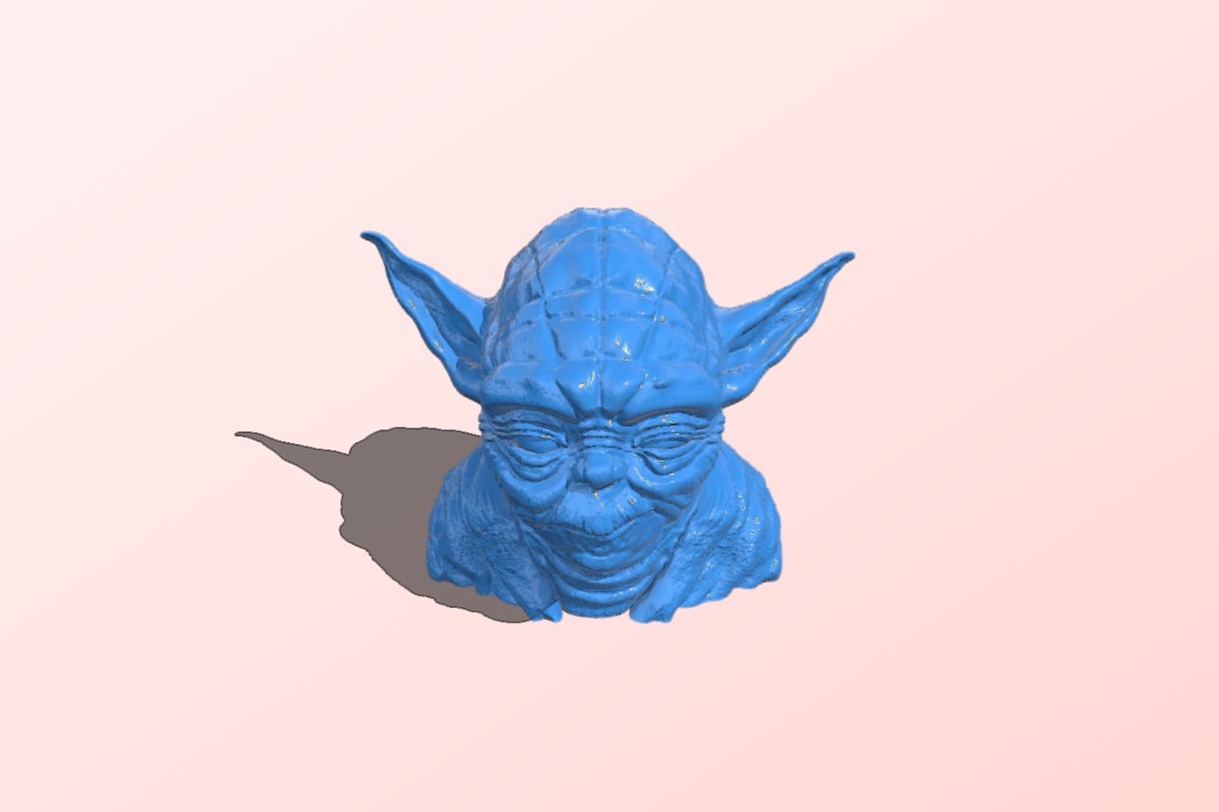 Smirking Yoda - Optimized to be printed with no supports