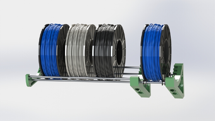 wall spool holder & roller | 3d print model