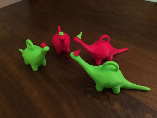 BrontoOrnament with Hats | 3d print model