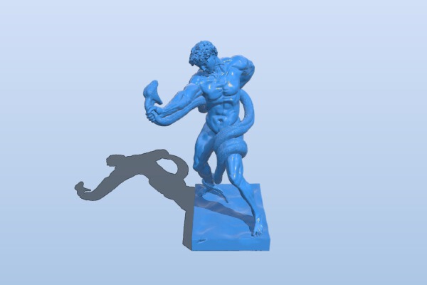 Athlete Wrestling a Python | 3d print model