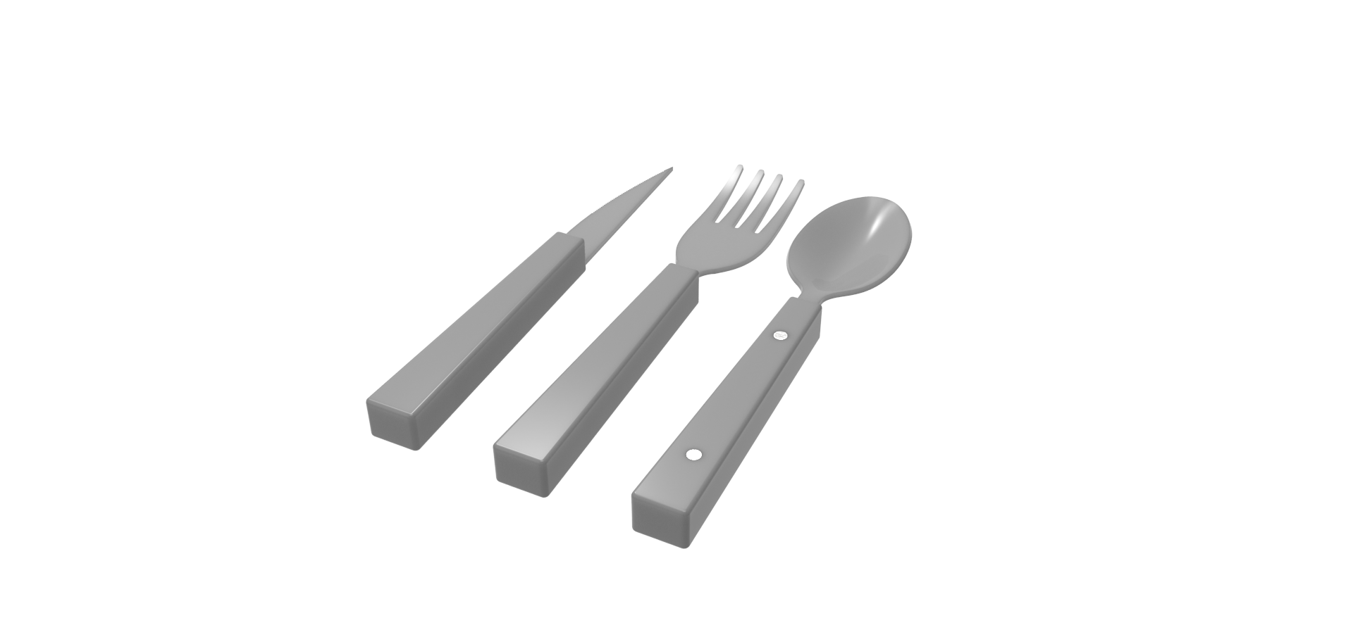 set de cubiertos imantados.