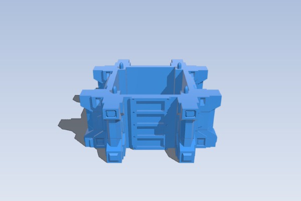 Hollow Base With Pegs for Stackable Sci-Fi Guard Tower | 3d print model