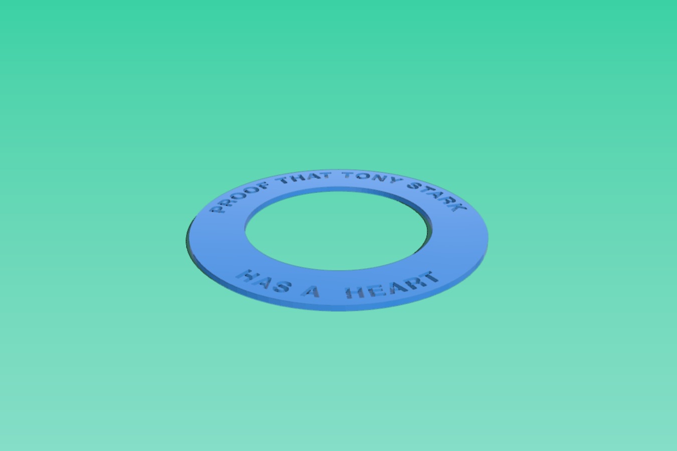 Iron Man Arc Reactor "tony has a heart" ring