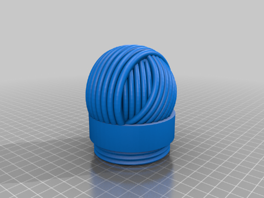 Surprise Yarn Ball Container (with threading) | 3d print model
