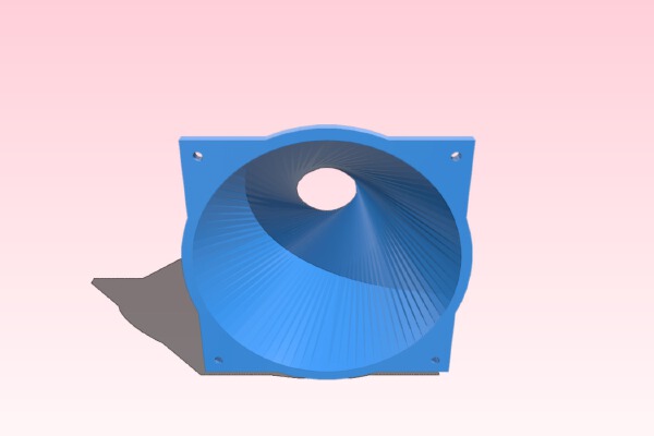 Funnel for a 120mm Case Fan | 3d print model