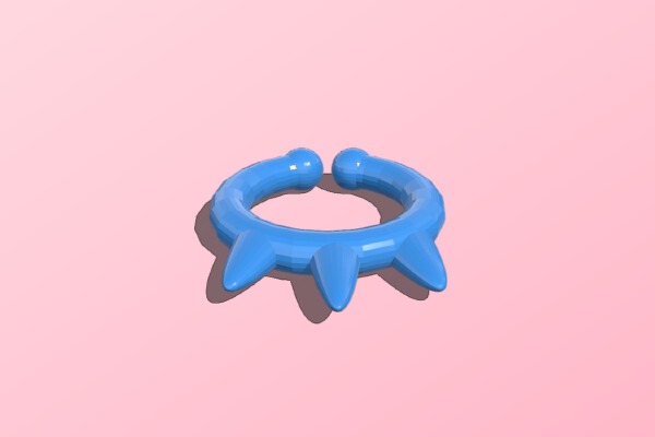 Spiked Fursuit Earring | 3d print model