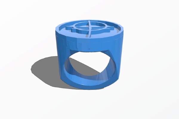TwoKinds Templar Cross Logo Ring | 3d print model