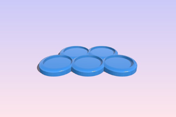 32mm movment trays for 5 miniatures great for 40k and Age of Sigmar | 3d print model