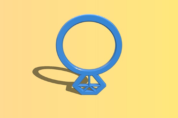 Jumbo Wedding Ring Prop | 3d print model