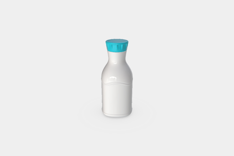 White Milk Bottle Mockup