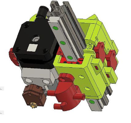 Mellow Watercooled BMG carriage for Hevort | 3d print model