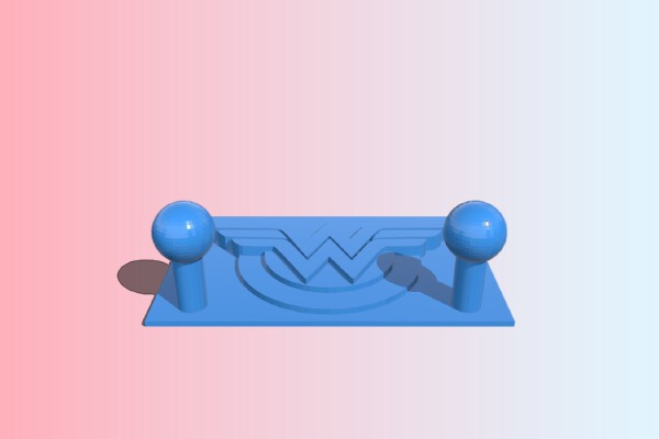 Clothes hook for kids with wonder woman logo | 3d print model