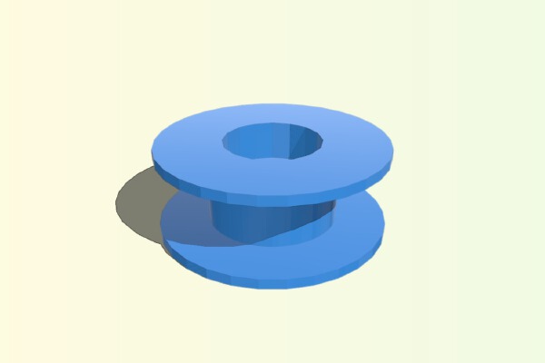 Flanged Roller for Mini Kossel ( for use with 9mmx4mm bearing rollers with m3 inner diameter hole) | 3d print model