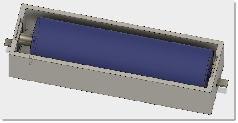 Battery Holder for Protected NCR 18650B cell | 3d print model