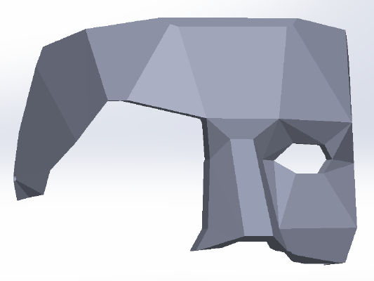 Low Poly Masquerade "Phantom of the Opera" Mask | 3d print model