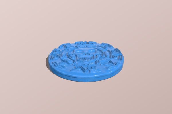 Aztec Gold Coin (FIXED) Refrigerator _ Whiteboard Magnets | 3d print model