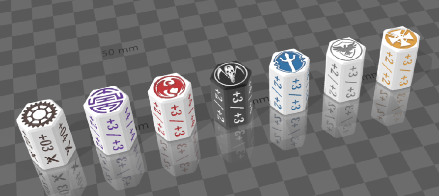+X_+X counters for card game | 3d print model