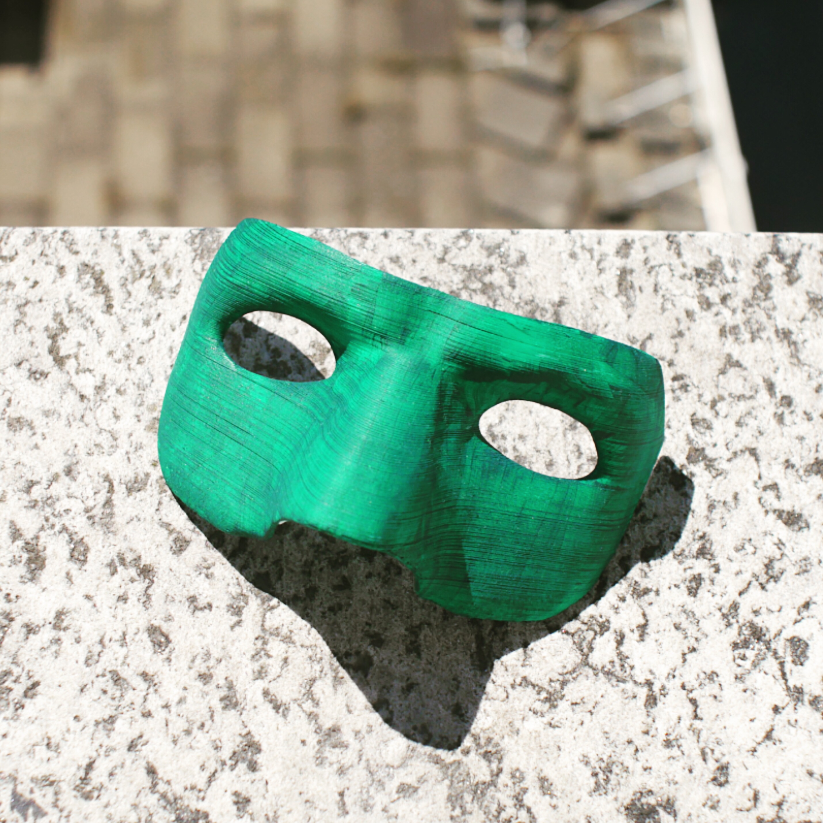 Green Lantern Mask. Covers Nose. Optimized for 3D printing