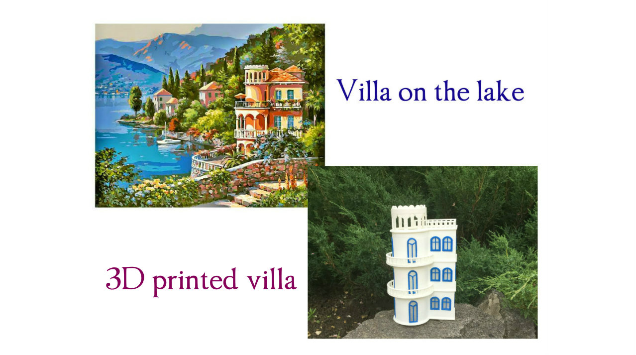3D printed villa on the lake