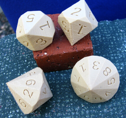  Pseudo 5 and 9 Sided Dice | 3d print model