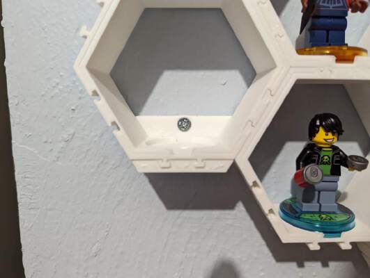 LEGO Minifig Hexagons Wall Mounts | 3d print model