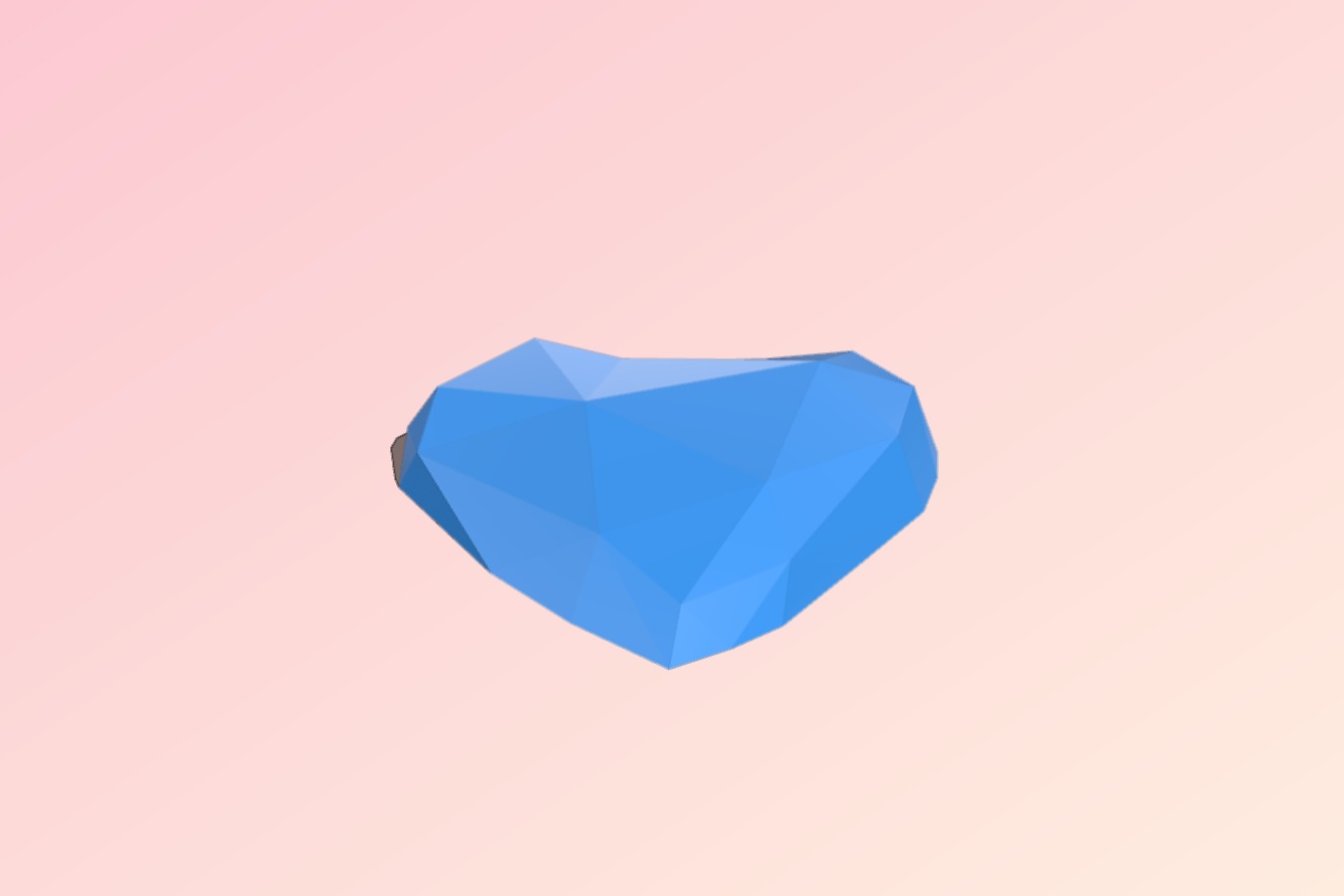 Lowpoly heart - 3D printed love from leftovers
