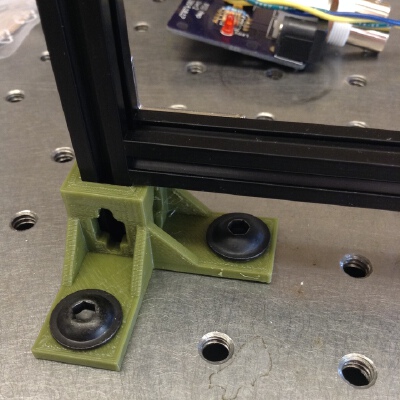 MakerBeam to 1" optics board footing | 3d print model