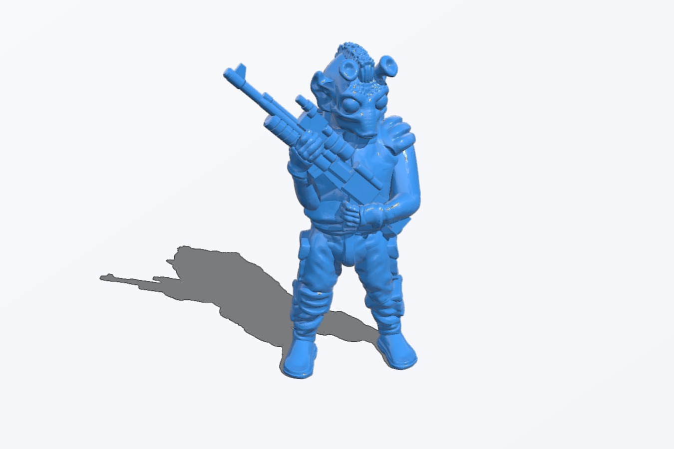 Rodian Rebel Trooper (FDM optimized, 28mm_Heroic scale)