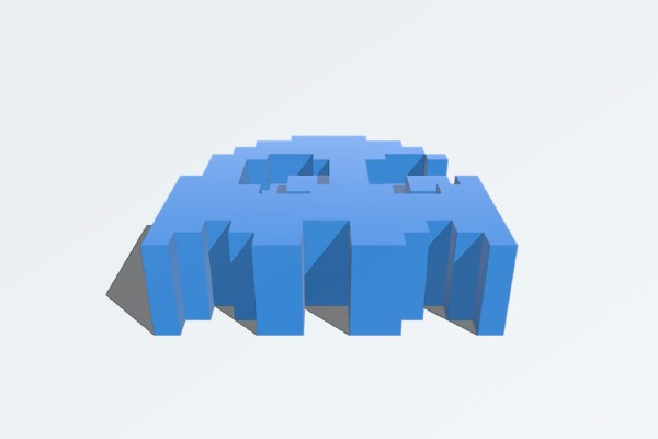 Blinky (pac-man ghost) magnet | 3d print model
