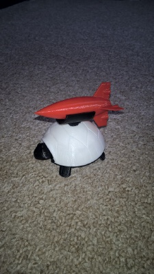 rocket launcher turtle | 3d print model