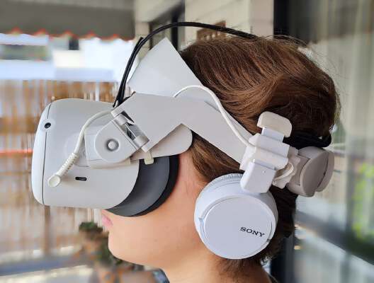 Quest 2 Headphone GOMRVR Halo Strap Adapter (Sony ZX110) | 3d print model