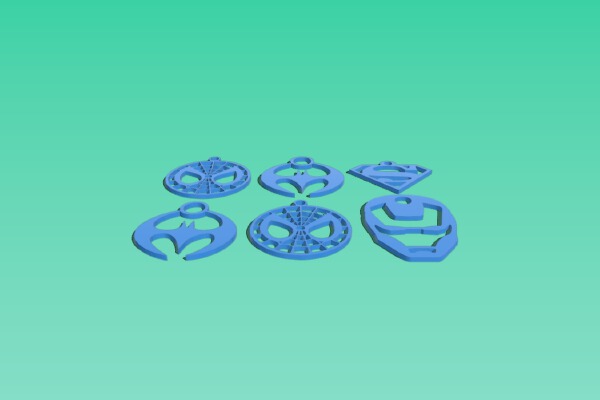 Superhero keychains | 3d print model