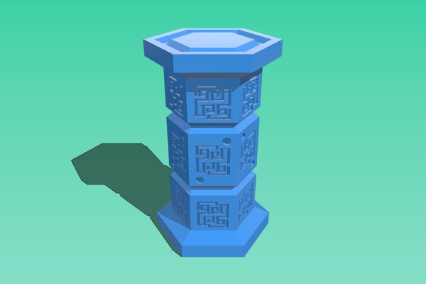 Delving Decor: Cyclopean Pillar (28mm_Heroic scale) | 3d print model