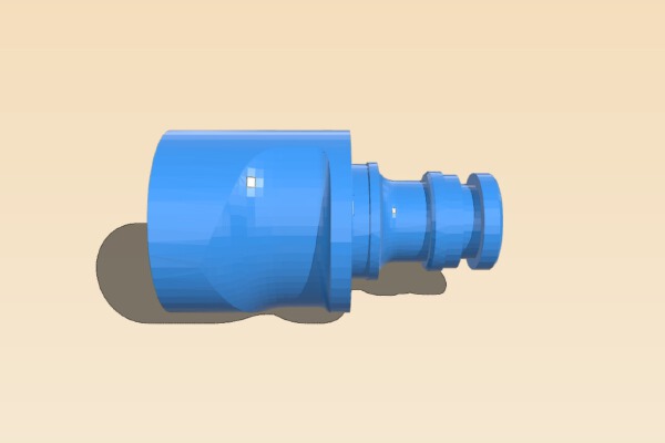 HDMI to Gardena connector - easier to print | 3d print model