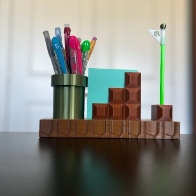 Mario Bros. Pen Organizer - Level 2 (Post-it) | 3d print model