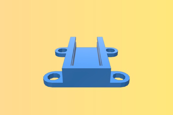 Buck Converter PCB Mount with 4 Tabs | 3d print model