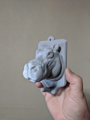 Hippo Head Mounted | 3d print model