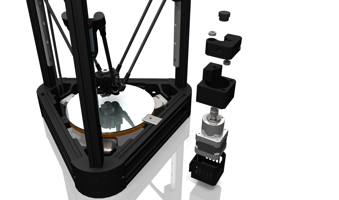 Bowden Extruder for Nema 17 w. Planetary Gearbox
