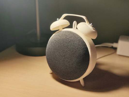 Retro Alarm Clock Stand for Google Nest Mini | 3d print model