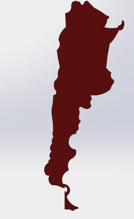 Map of Central America and South America