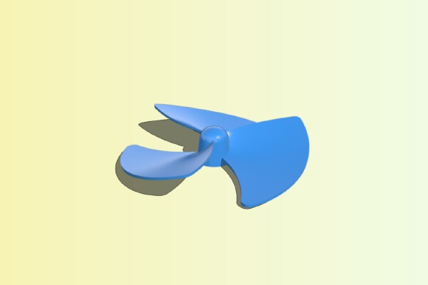 Fan propeller for 2mm shaft motor | 3d print model