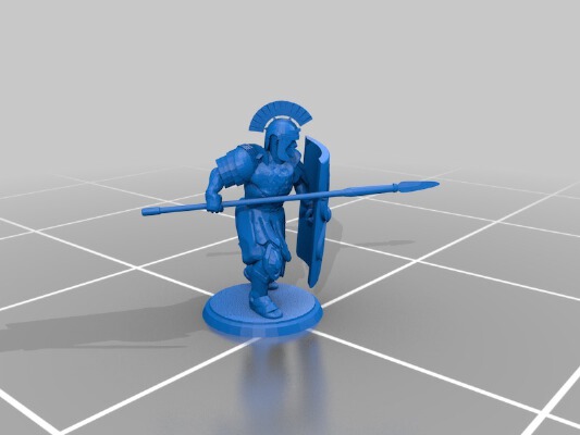 Roman Legionnaire (See Description!) - Fighting Stance - Spear and Shield | 3d print model